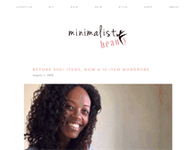 Tablet Screenshot of minimalistbeauty.com